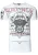 Rocker T-shirt licht gewassen met schedelprint