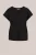 WE Fashion – Dames jersey T-shirt – Regular fit – Zwart – LENZING™ ECOVERO™ viscose –