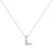 Luxeketting, alfabet in 925 sterling zilver en glanzende zirkonia met gerhodineerde afwerking