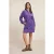 River Woods Belted Corduroy Dress With Buttons Purple