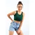 Geribbelde Mouwloze Crop Top