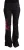 Exte Dames Zwarte Katoen Stretch Middelhoog Taille Flared Denim Jeans