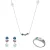 Orphelia ‘Regula’ Dames 925 Sterling Zilver Set: Halsketting + Oorbellen + Ring – Zilver SET-7578