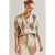 Geometrische Gebreide Knopen-up Korte Cardigan