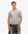Superdry Mannen T-shirt met Geborduurd Vintagelogo en Relaxte Pasvorm Donkergrijs
