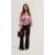 Ted Baker Printed Tie Front Balloon Sleeve Blouse Pink