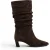 Tamaris vrouwen Mocca Brown Suède lange laarzen met halve kuithakken – 25308-47