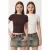 Slim Fit Crew Neck Crop 2-Pack T-Shirt