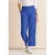 Street One Dames Loose fit broek van keperstof in Blauw