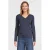 Anytime longsleeve met V-hals donkerblauw melange
