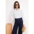TRENDYOLMİLLA Dames Wit Effen Lang Regular fit Overhemden