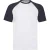Fruit of the Loom Heren Valueweight Baseball T-shirt (Witte/diepe marine)