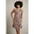 LOLALIZA korte jurk met panterprint – beige/bruin