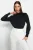 TRENDYOLMİLLA Dames Zwart Effen Lang Regular fit Blouses