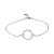 Luxenter armband, 925 sterling zilveren thilak en glanzende zirkonia met gerhodineerde afwerking