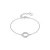 Luxenter armband, 925 sterling zilveren thilak en glanzende zirkonia met gerhodineerde afwerking