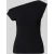 Selected Blousetop van zilver met one shoulder