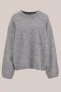 WE Fashion – Dames Premium fijngebreide trui – Regular fit – Grijs –