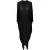 Rick Owens maxi-jurk met ronde hals en vliegerprint in zwart cupro