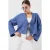 Viskosemix V-hals Lange Mouw Kimono met Afwerkingsdetail