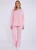 Roze gestructureerd oversized shirt met lange mouwen
