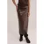 WE Fashion imitatieleren midi rok – bruin