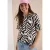 Cecil Dames Shirt met korte mouwen, capuchon en structuur in Bruin