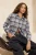TRENDYOLMİLLA Dames Bruin Geruit Lang Oversized Overhemden