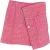 Maje Jolia asymmetrische minirok van tweed in roze polyamide
