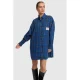 Alix the Label korte geruite blousejurk met studs – donkerblauw