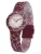 Hip Hop Analoog horloge ‘Winter Blossom’  donkerroze / rood / bourgogne / wit