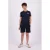 Vingino T-shirt Jape donkerblauw/geel