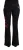 Exte Dames Zwarte Katoen Stretch Middelhoog Taille Flared Denim Jeans