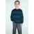Mango Kids gestreepte sweater – donkergroen