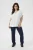 Blouse met korte mouwen Loose fit Chalk/Soft Chambray Stripe white blue
