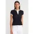 Dames Katoenen V-Hals Knop T-shirt