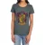 Harry Potter Crest T-shirt met versleten look voor dames, getailleerd model (Houtskool)