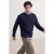 TRENDYOL MAN Heren Donkerblauw Effen Lang, Regular fit Sweatshirts