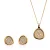 Orphelia ‘Layla’ Dames 925 Sterrenzilveren Set: Ketting-Pendant + Oorbellen – Gouden SET-7489/G