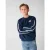 Shoeby rechtvallende sweater met tekst – donkerblauw