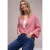 Street One Dames Gestreept overhemd blouse in Rood