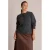Yest Curve Plus Size gebreid vest met wol – grijs