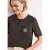 Street One Dames Shirt met ronde hals en decoratief detail in Bruin
