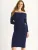 Bianco Lucci Gebreide jurk  marine