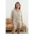 TRENDYOLMİLLA Dames Beige Gestreept Lang Oversized Overhemden