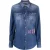 Dsquared2 Icon Print Western Denim Blauw Shirt