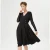 Skater Cross-Heart Dress en stretch tule mouwen