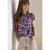 Cecil Dames Shirt met korte mouwen en patchworkprint in Rood