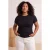 Trendyol Curve Dames Zwart Effen Kort Getailleerd Grote maten Blouses