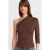 Off-shoulder Cut-out Slim-fit Blouse